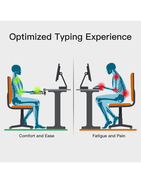 Bandeja de Teclado Ergonómica XTRIKE ME para Escritorio Negro