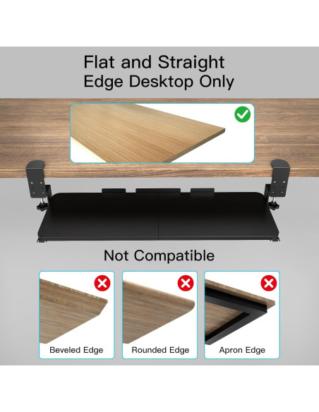 Bandeja de Teclado Ergonómica XTRIKE ME para Escritorio Negro