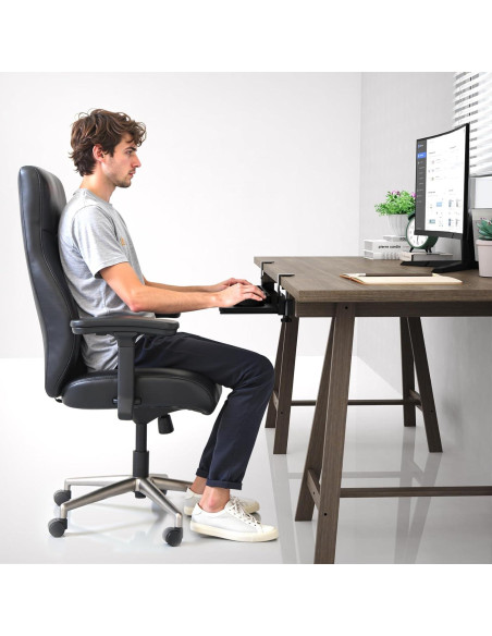 Bandeja de Teclado Ergonómica XTRIKE ME para Escritorio Negro