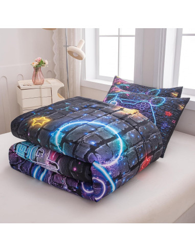 Conjunto de Ropa de Cama Individual NINENINE 5 Piezas Gaming