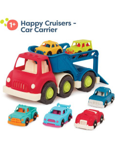 Camión Transportador de Autos B. toys + 6 Autos Mini - 1.27 kg 2