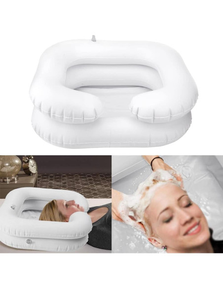 Cuenca Inflable para Lavado de Cabello Faddare - Blanco 60x55cm