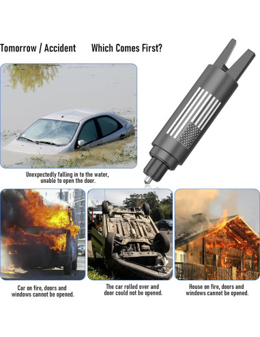 Juego de 2 Martillos de Seguridad QWEZOTUY para Romper Cristales