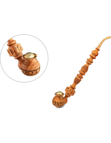 Pipa de Tabaco Dr. Watson Runas Hecha a Mano 37 cm