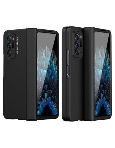 Funda de billetera Oppo Find N con protector de pantalla negro