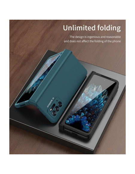 Funda de billetera Oppo Find N con protector de pantalla negro