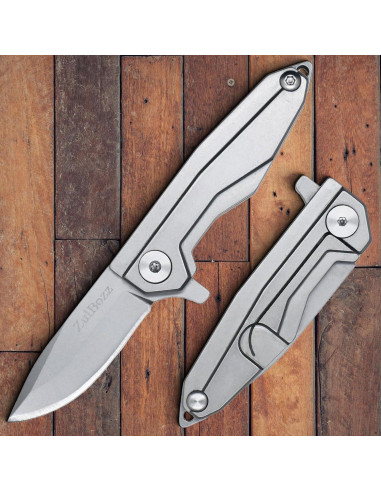 Cuchillo Plegable ZulBozz D2 8.79 cm para Camping y EDC