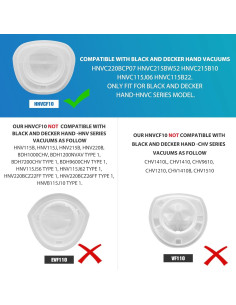 Filtro HNVCF10 LANROON para Aspiradoras Black and Decker - 6 Pzs 2