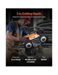 Sierra de Banda Portátil VEVOR 20V 360W con Batería 4.0Ah 2