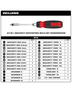 Destornillador Multi-Bit 27-en-1 Milwaukee 48-22-2912 2