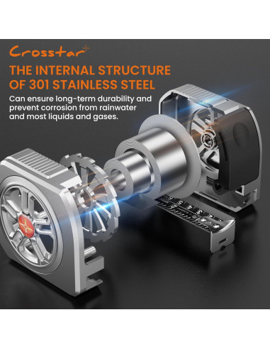 Cinta Métrica Autocierre Crosstar 7.6m Acero Inoxidable Impermeable