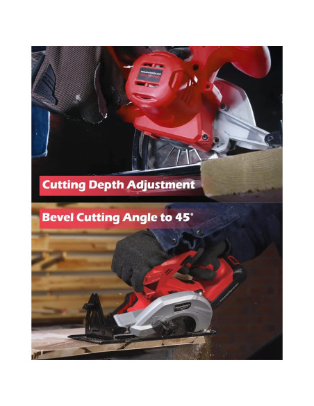 Sierra Circular Inalámbrica PowerSmart 20V 5.5" con Batería