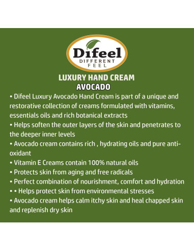 Crema de Manos Difeel con Aceite de Aguacate 39.4g Hidratante
