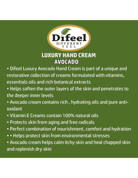 Crema de Manos Difeel con Aceite de Aguacate 39.4g Hidratante