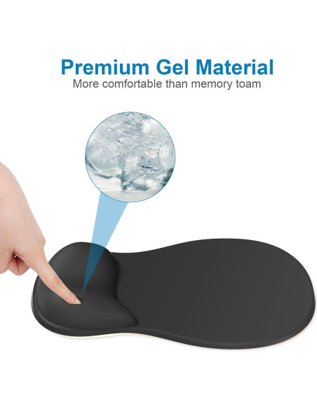 Alfombrilla de Ratón Ergonómica G JGOO con Reposamuñecas de Gel
