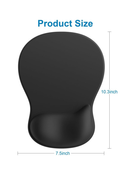 Alfombrilla de Ratón Ergonómica G JGOO con Reposamuñecas de Gel