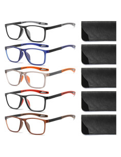 Gafas de lectura deportivas TR90 con filtro luz azul 1.0x