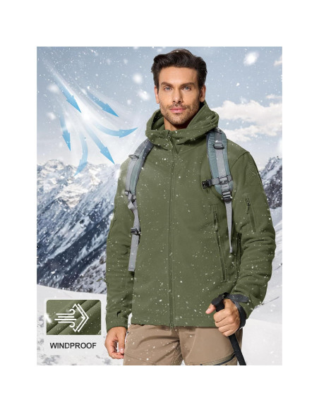 Chaqueta Táctica Militar CRYSULLY para Hombre Verde