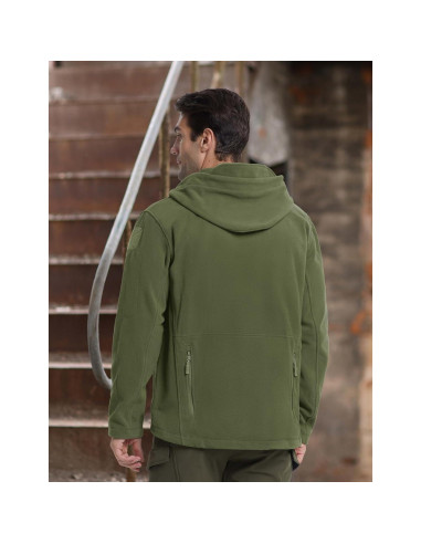 Chaqueta Táctica Militar CRYSULLY para Hombre Verde