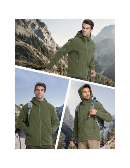Chaqueta Táctica Militar CRYSULLY para Hombre Verde