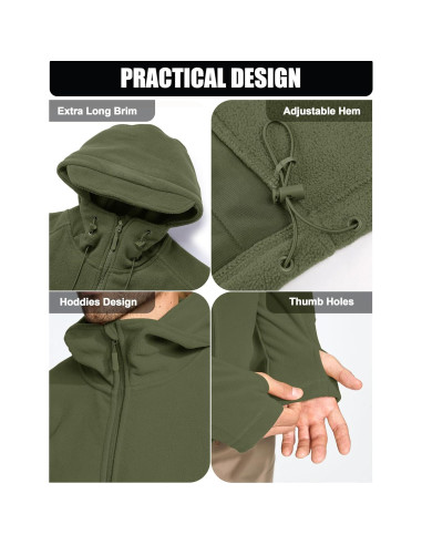 Chaqueta Táctica Militar CRYSULLY para Hombre Verde