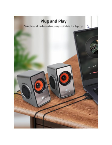 Altavoces Mini OROROW S206 12W USB 3.5mm para PC y Laptop