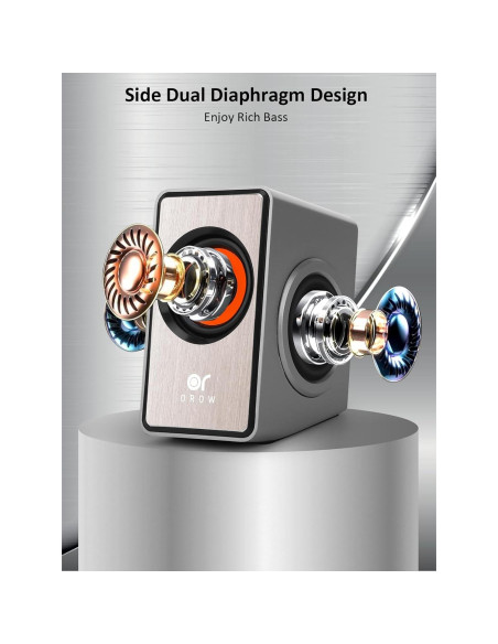 Altavoces Mini OROROW S206 12W USB 3.5mm para PC y Laptop