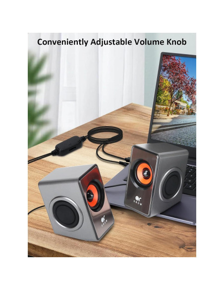 Altavoces Mini OROROW S206 12W USB 3.5mm para PC y Laptop