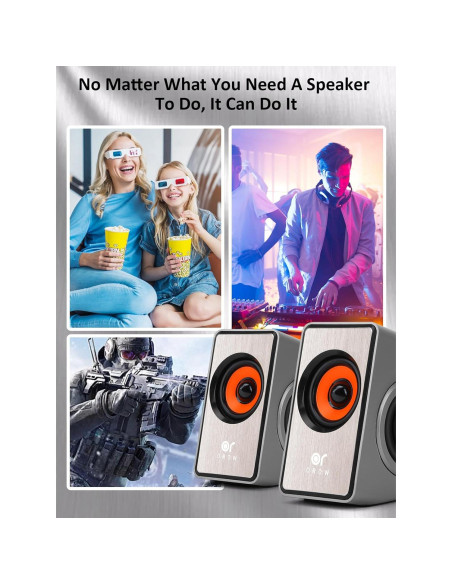 Altavoces Mini OROROW S206 12W USB 3.5mm para PC y Laptop