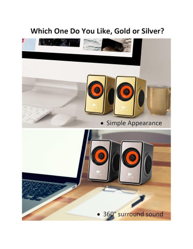 Altavoces Mini OROROW S206 12W USB 3.5mm para PC y Laptop