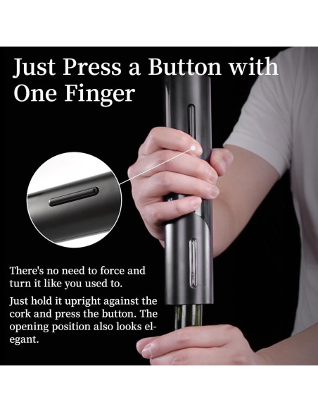 Abridor de Vino Eléctrico CREERJOY KB1, Cortador de Aluminio