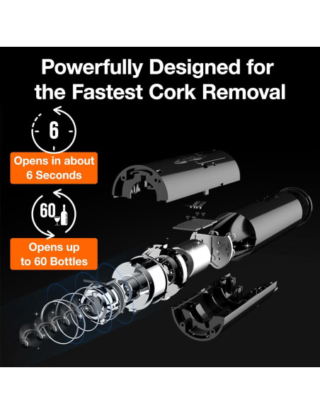 Abridor de Vino Eléctrico CREERJOY KB1, Cortador de Aluminio