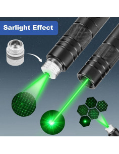 Puntero Láser Verde Recargable Damflew - 15.24 cm, USB 2