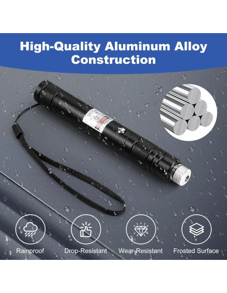 Puntero Láser Verde Recargable Damflew - 15.24 cm, USB