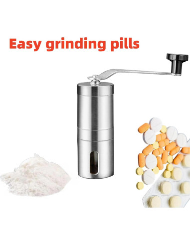 Triturador de Pastillas Ajustable MuYuDaDi - Acero Inoxidable - 1+3 Piezas