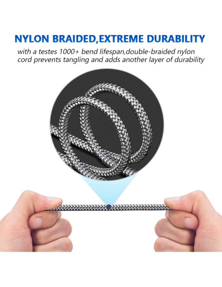 Cable Auxiliar Macho a Macho 3.5mm Tan QY 30cm Plata