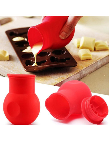 6 Ollas de Silicona DD-life para Derretir Chocolate y Mantequilla