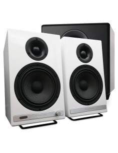 Altavoces de estantería Audioengine HD6 con subwoofer S8 y soportes