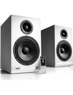 Altavoces de estantería Audioengine HD6 con subwoofer S8 y soportes 2