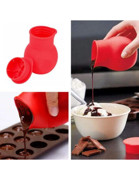 6 Ollas de Silicona DD-life para Derretir Chocolate y Mantequilla
