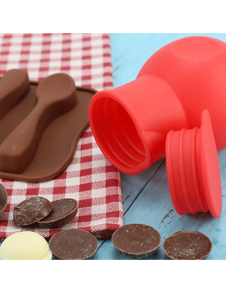 6 Ollas de Silicona DD-life para Derretir Chocolate y Mantequilla