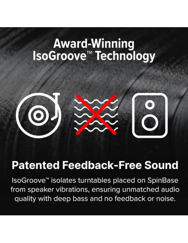 Altavoces Andover Audio SpinBase 2 con Bluetooth y Phono - Negro