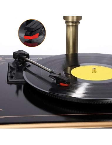 5 Agujas de Tocadiscos Ruby HONSNKS para Vinilo LP Rojo