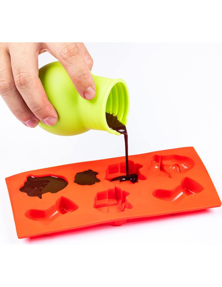 6 Ollas de Silicona DD-life para Derretir Chocolate y Mantequilla