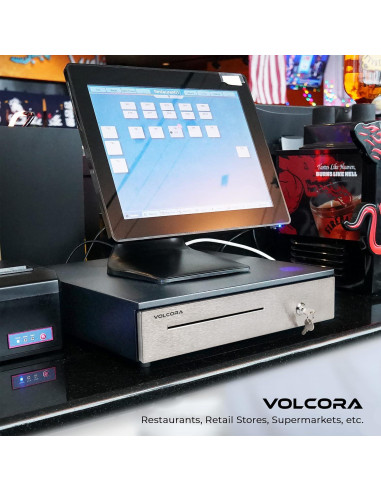 Cajón de Dinero Volcora 16" (40.64 cm) con Bandeja Removible