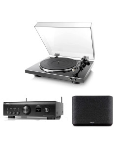 Amplificador Estéreo Denon PMA-900HNE + Tocadiscos DP-300F + Altavoz Home 250