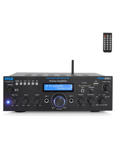 Amplificador Estéreo Bluetooth Pyle PDA6BU - 200W, 7 Entradas