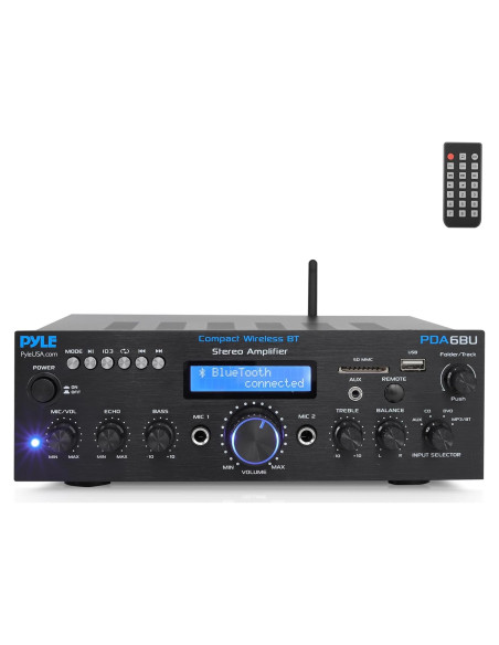 Amplificador Estéreo Bluetooth Pyle PDA6BU - 200W, 7 Entradas