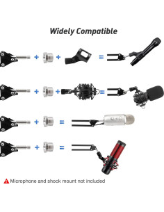 Soporte de Pared y Abrazadera para Micrófono SUNMON - Metal, 1.4kg 2