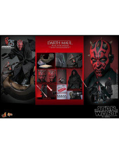 Figura Coleccionable Darth Maul con Speeder Sith Hot Toys 30.48 cm 2